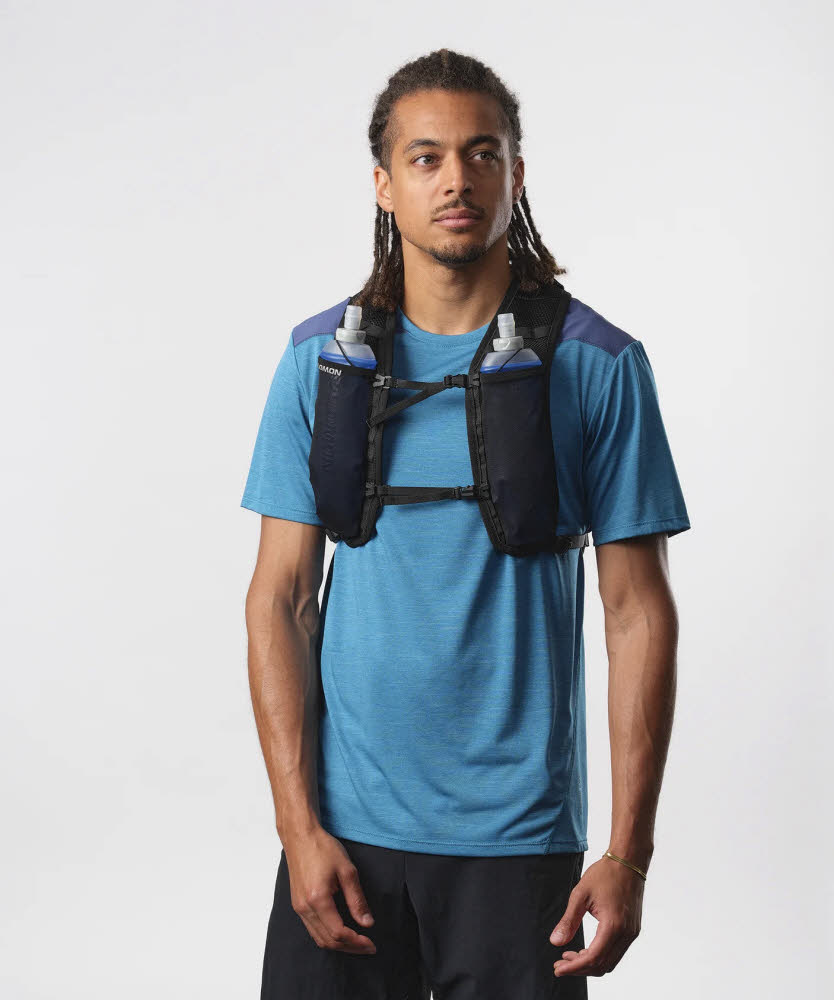 SALOMON CROSS 4 Unisex Trailrunningrucksack Laufrucksack blau