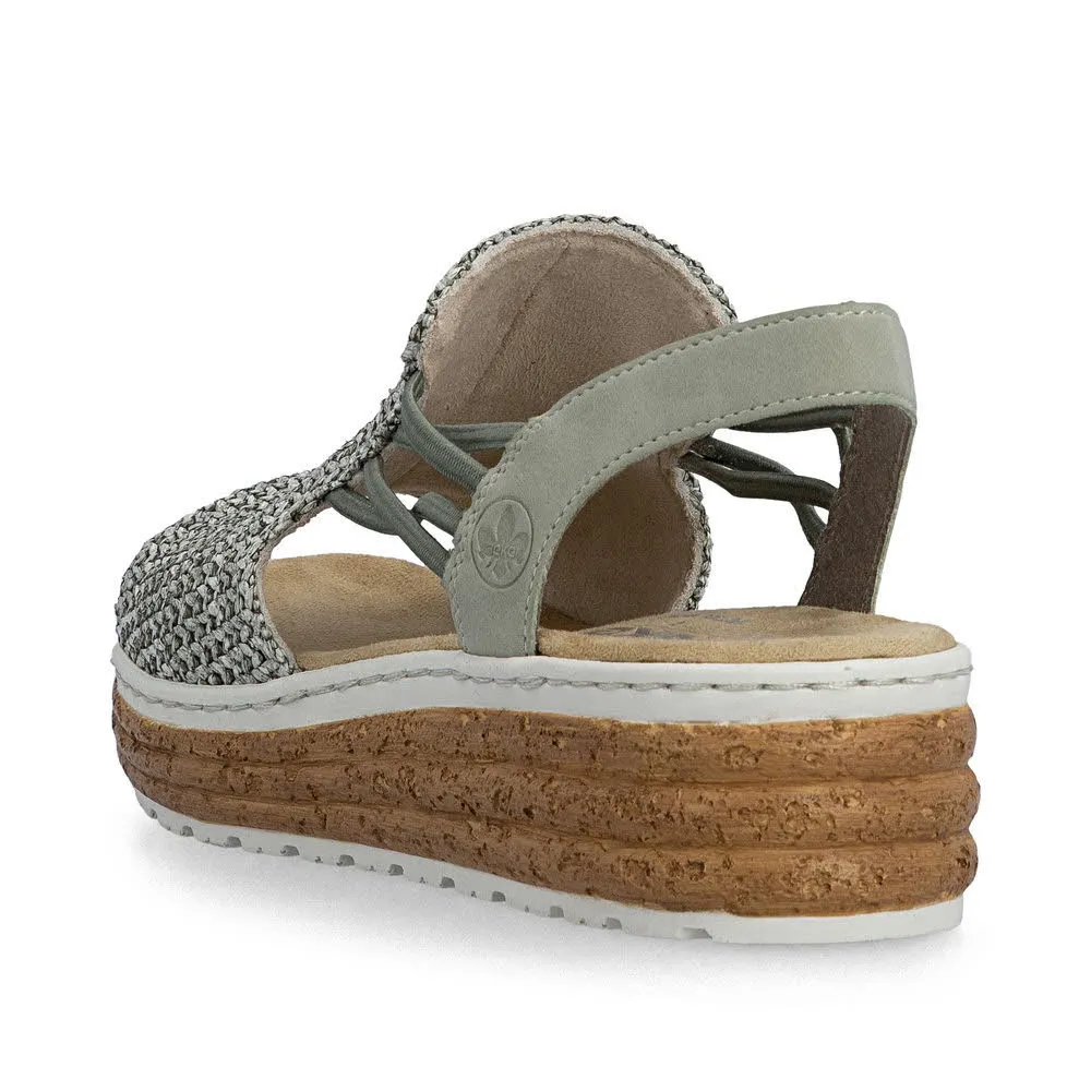 Rieker Keilsandaletten Damen khaki