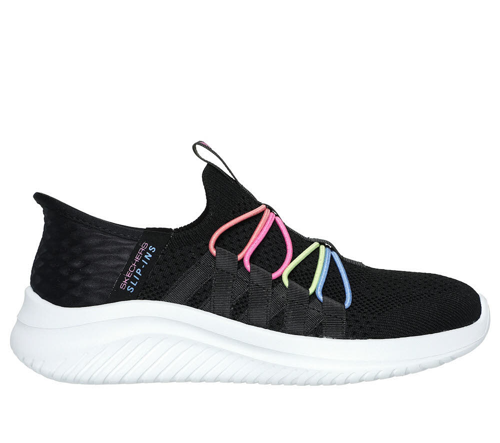 Skechers Slip-ins: Ultra Flex 3.0 - Bungee Fun Mädchen Sneaker Slipper schwarz