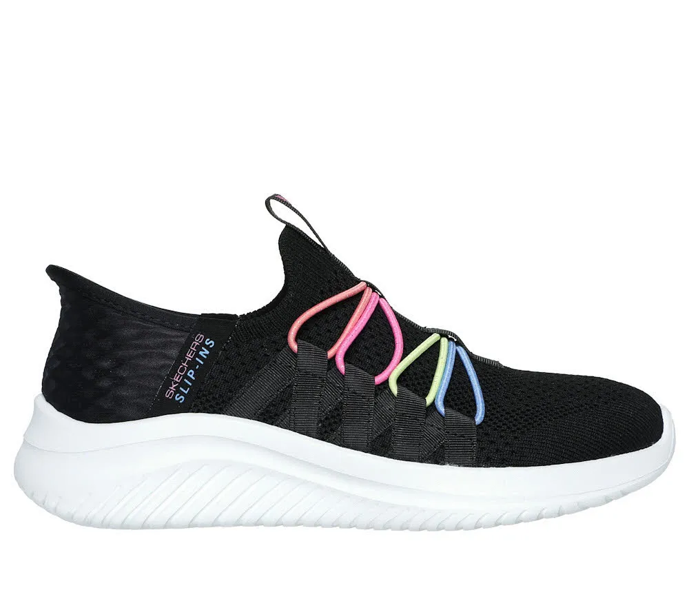 Skechers Slip-ins: Ultra Flex 3.0 - Bungee Fun Mädchen Sneaker Slipper schwarz