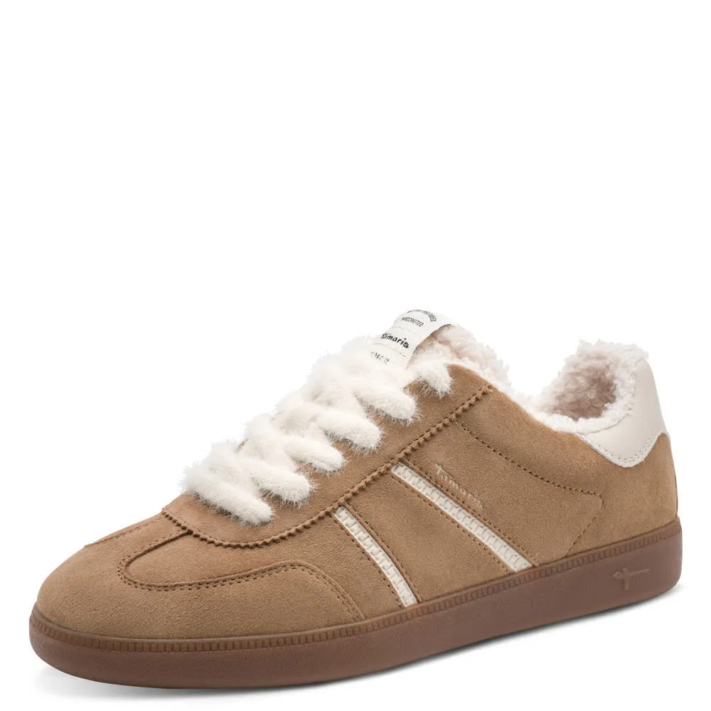Tamaris Damen Sneaker Schnürer braun