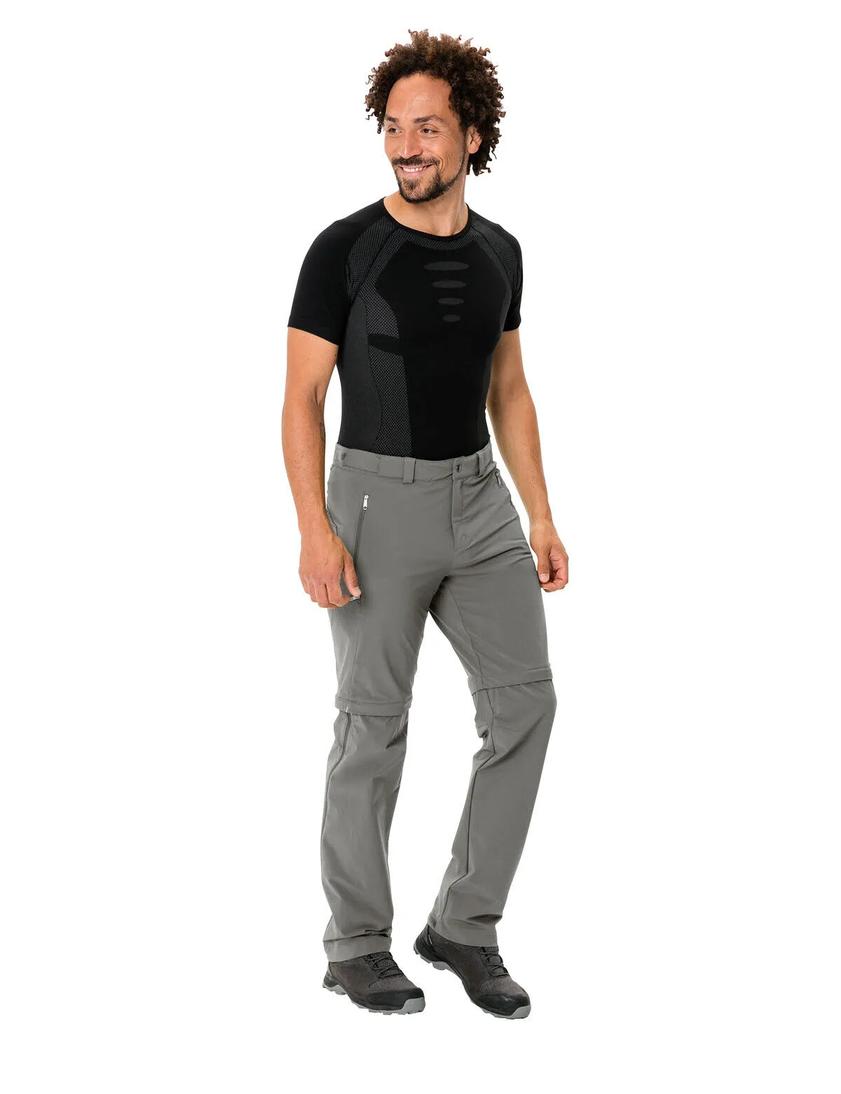 Vaude Men's Farley Stretch T-Zip Pants III Wanderhose Herren grau