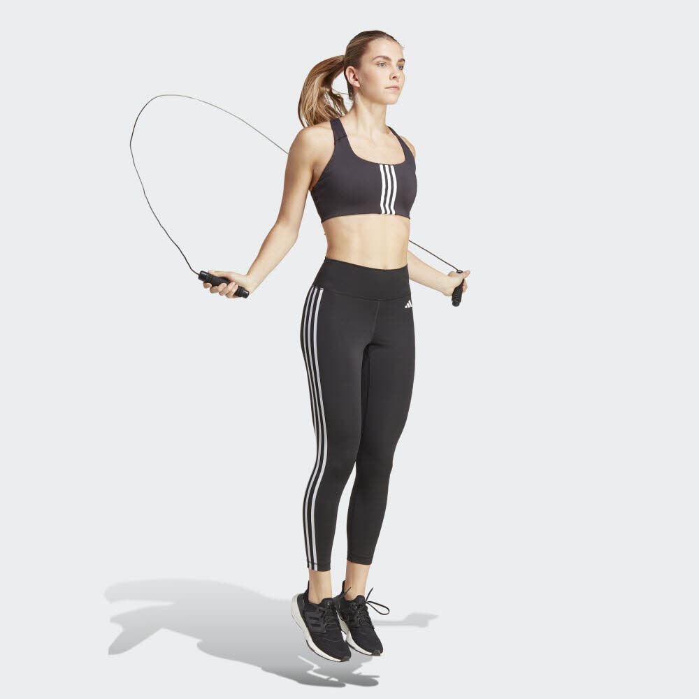 adidas TRAIN ESSENTIALS 3-STREIFEN HIGH-WAISTED 7/8 Leggings Damen Longtight schwarz