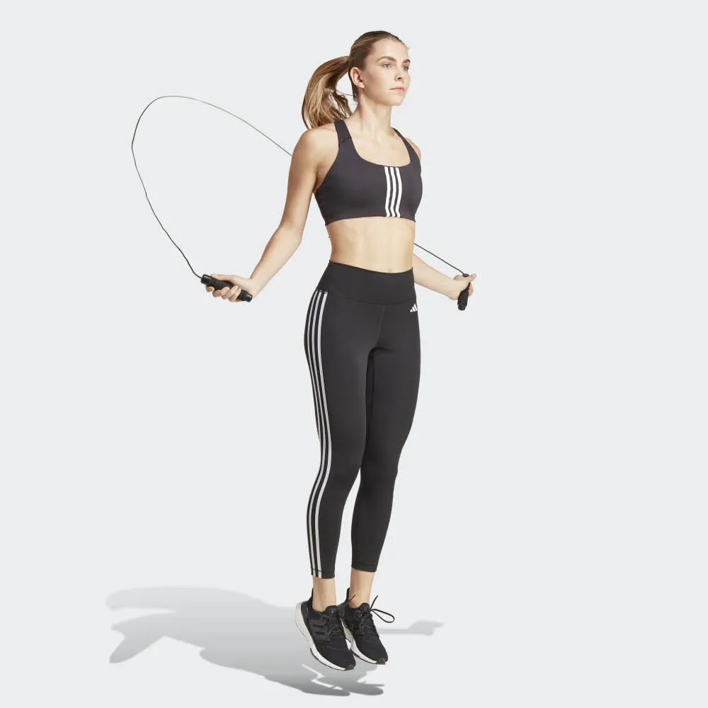 adidas TRAIN ESSENTIALS 3-STREIFEN HIGH-WAISTED 7/8 Leggings Damen Longtight schwarz
