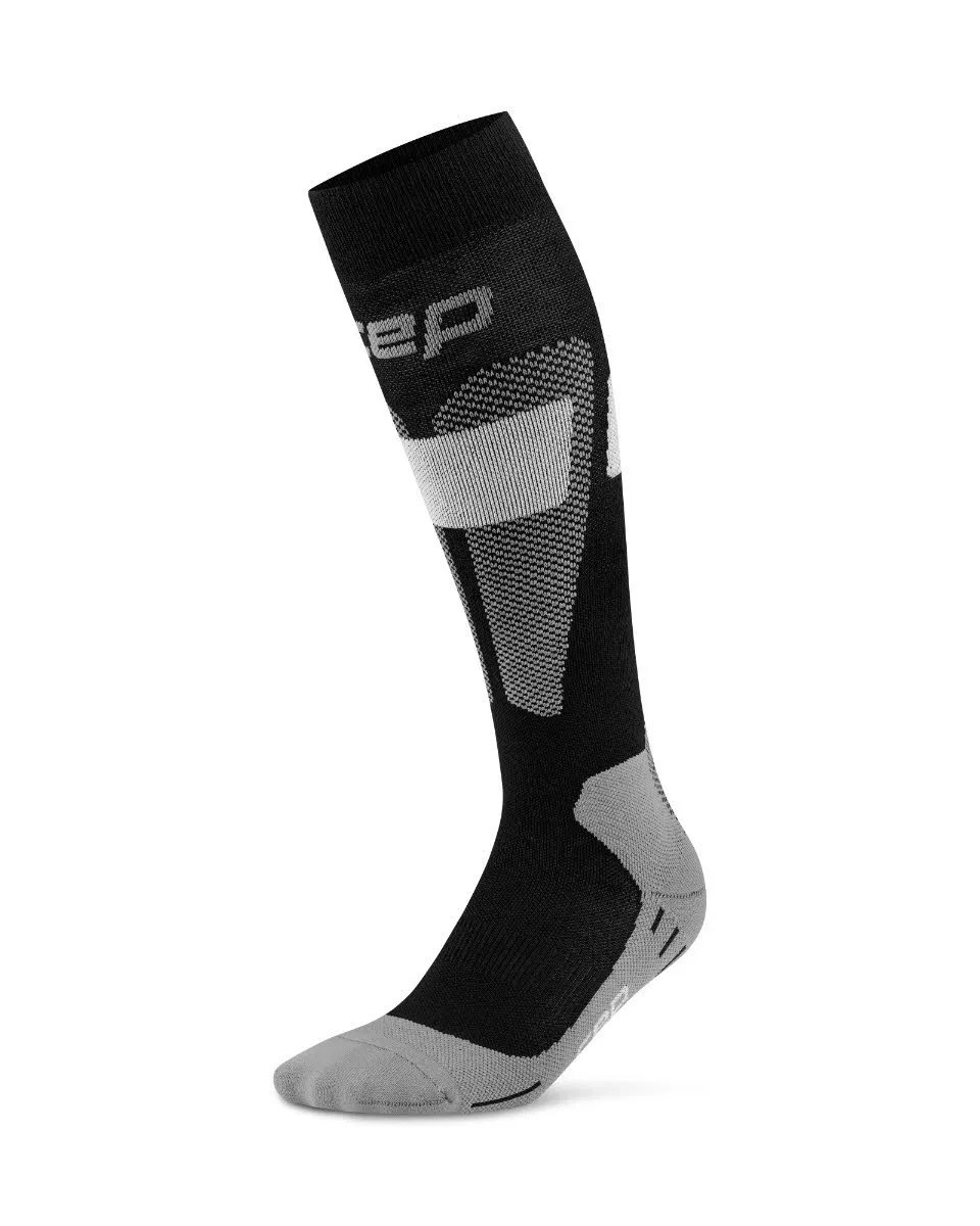 CEP SKI MERINO SOCKS TALL 3.0 Damen Skisocken Kompressionssocken black/grey