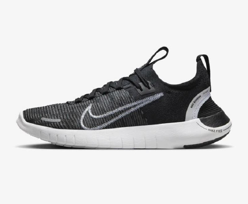 NIKE FREE RN NN Flyknit Damen Laufschuhe Joggingschuhe schwarz/weiß