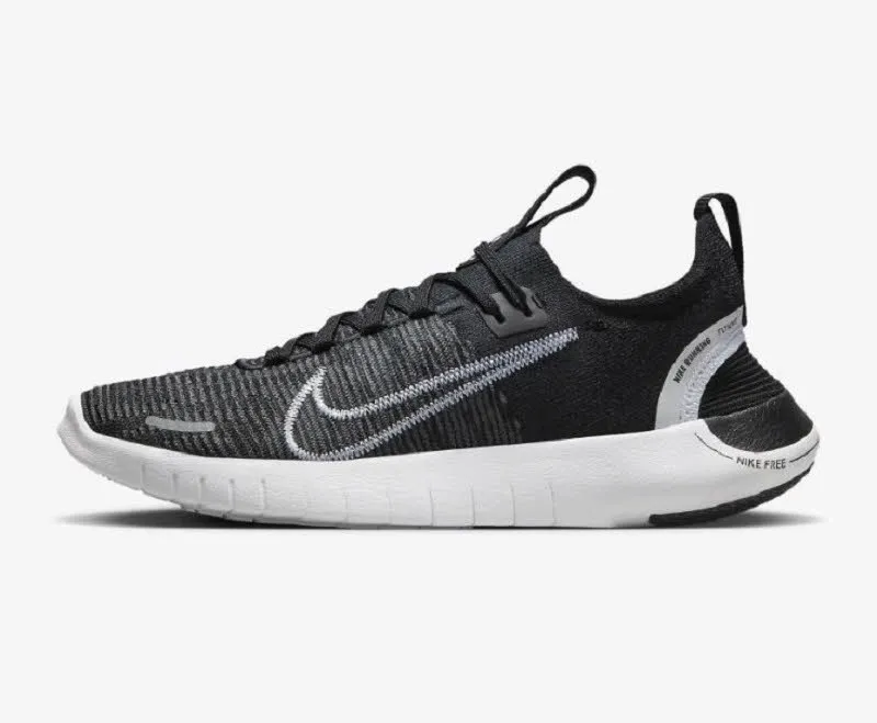 NIKE FREE RN NN Flyknit Damen Laufschuhe Joggingschuhe schwarz/weiß