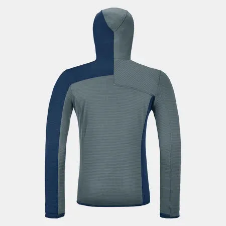 Ortovox FLEECE LIGHT GRID ZN HOODY M Herren Kapuzenpullover Midlayer grau