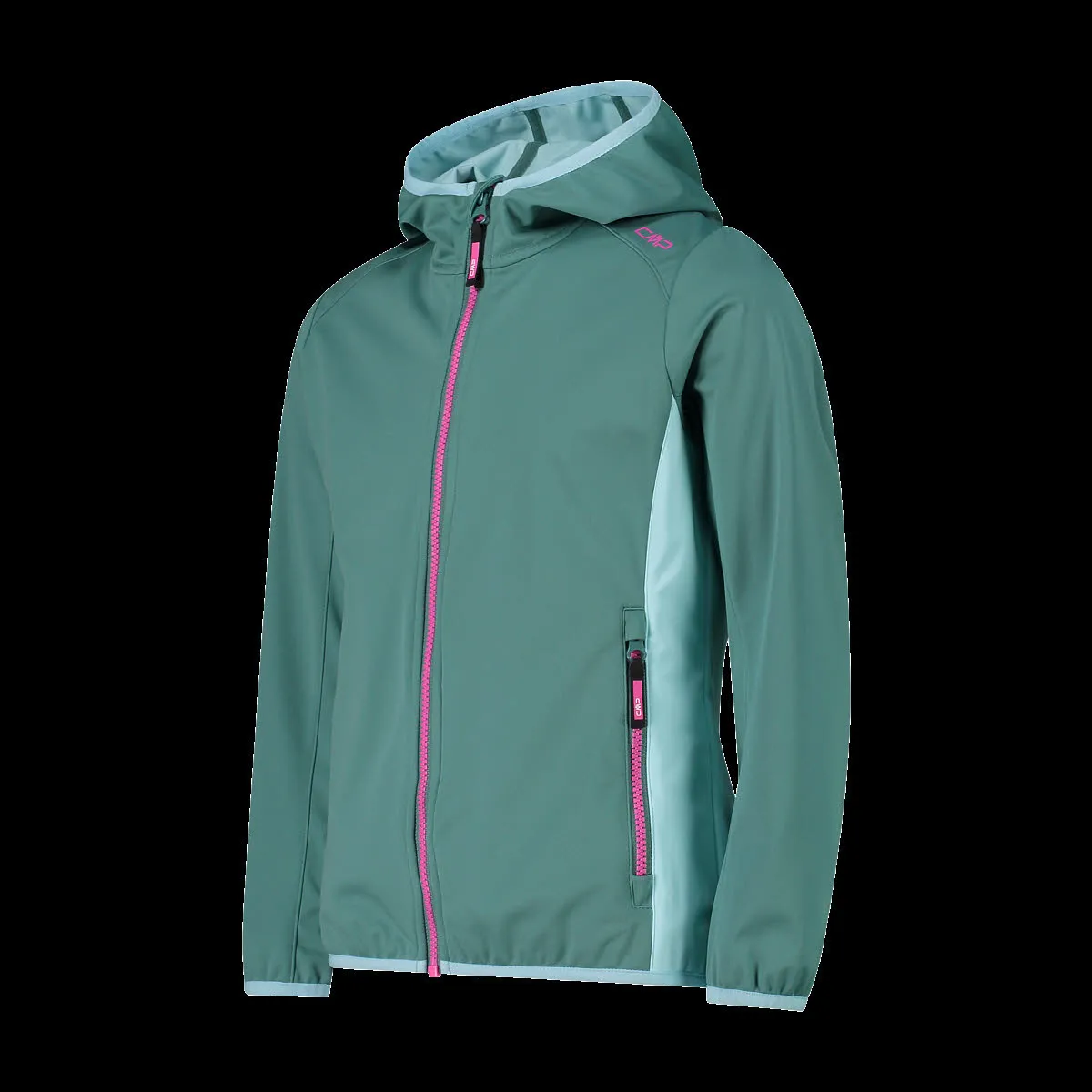 CMP Mädchen Softshelljacke Kapuzenjacke blaugrün