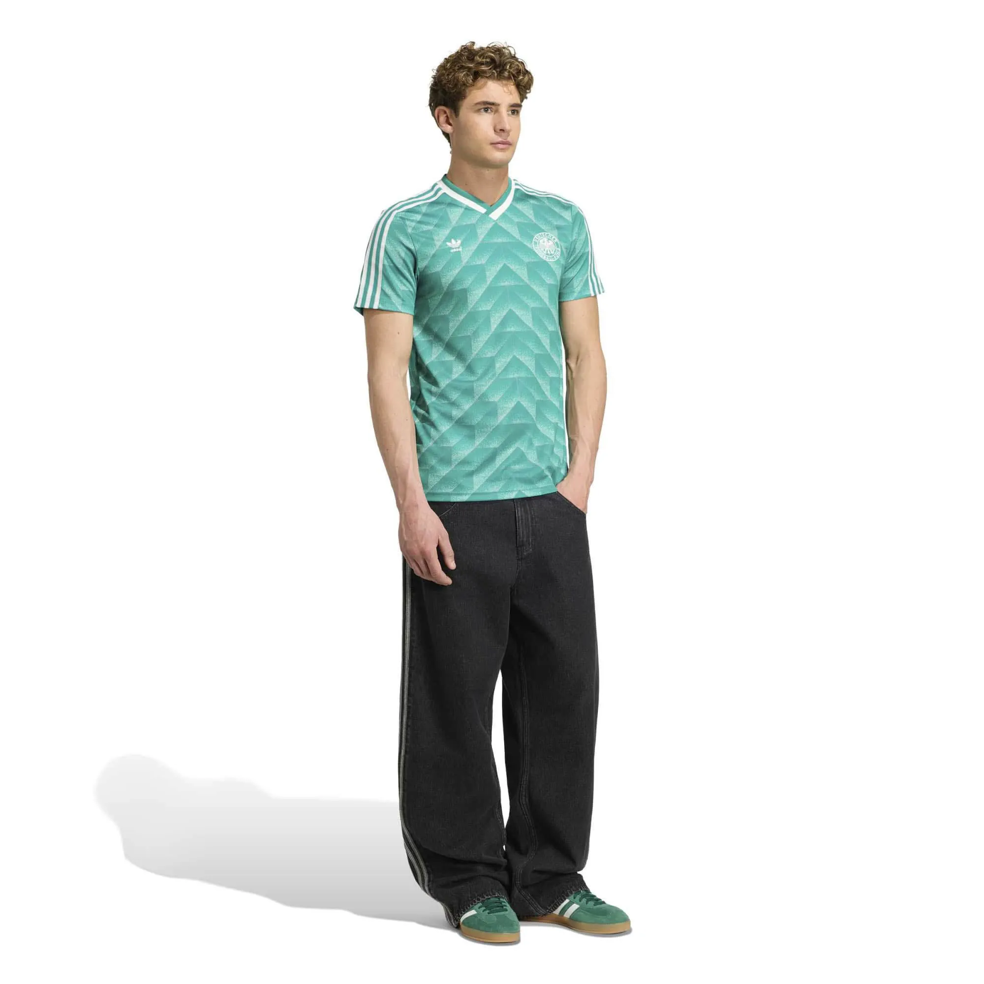 adidas DFB A JSY 90 Herren Auswärtstrikot WM 1990 power green