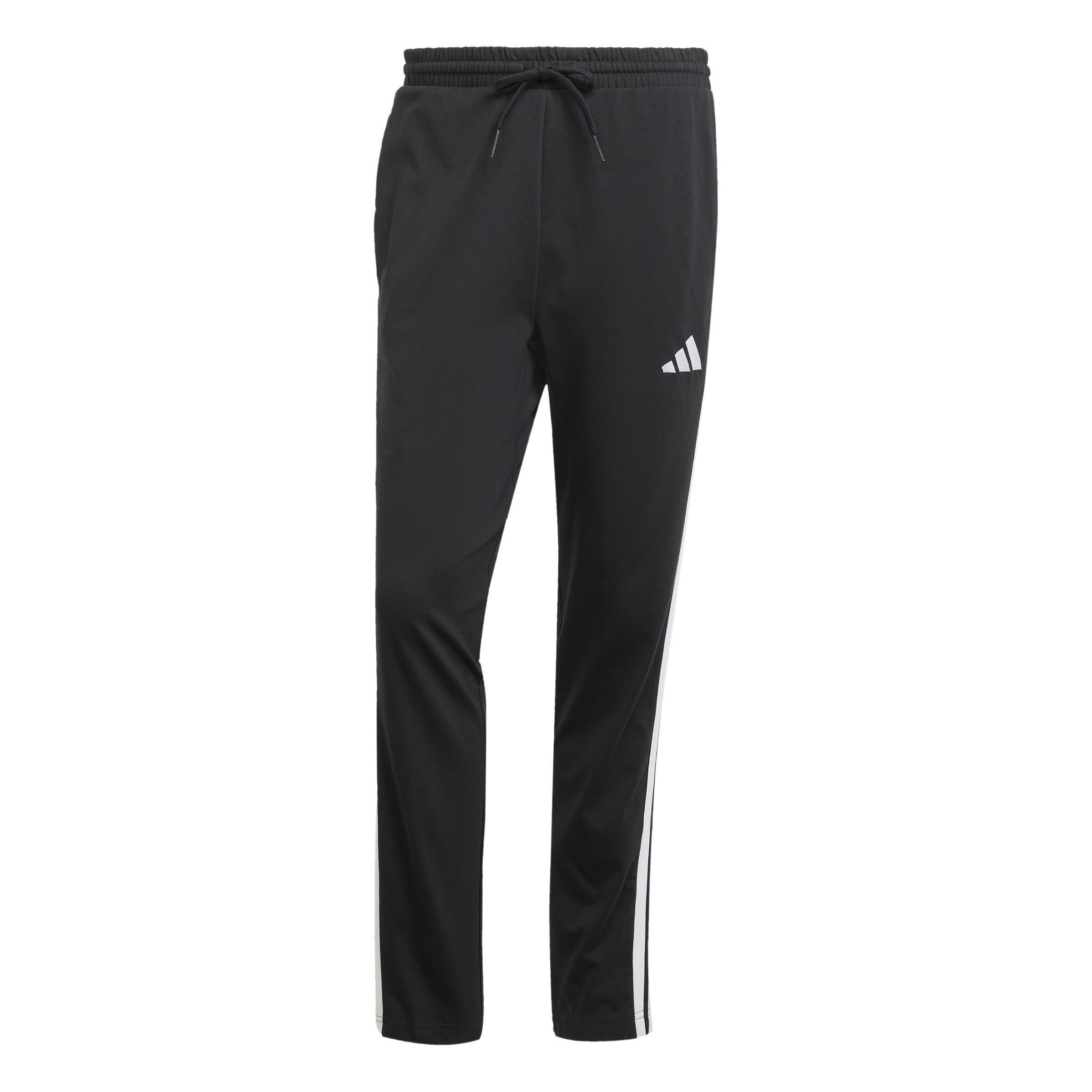 adidas Essentials 3-Streifen Single Jersey Hose Jogginghose Herren schwarz