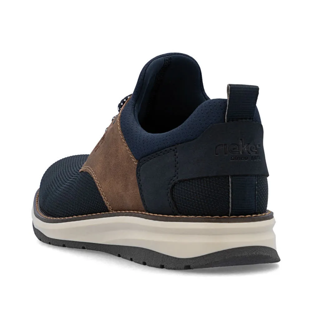 Rieker HWK Herren Halbschuhe Sneaker Low modisch schwarz/blau