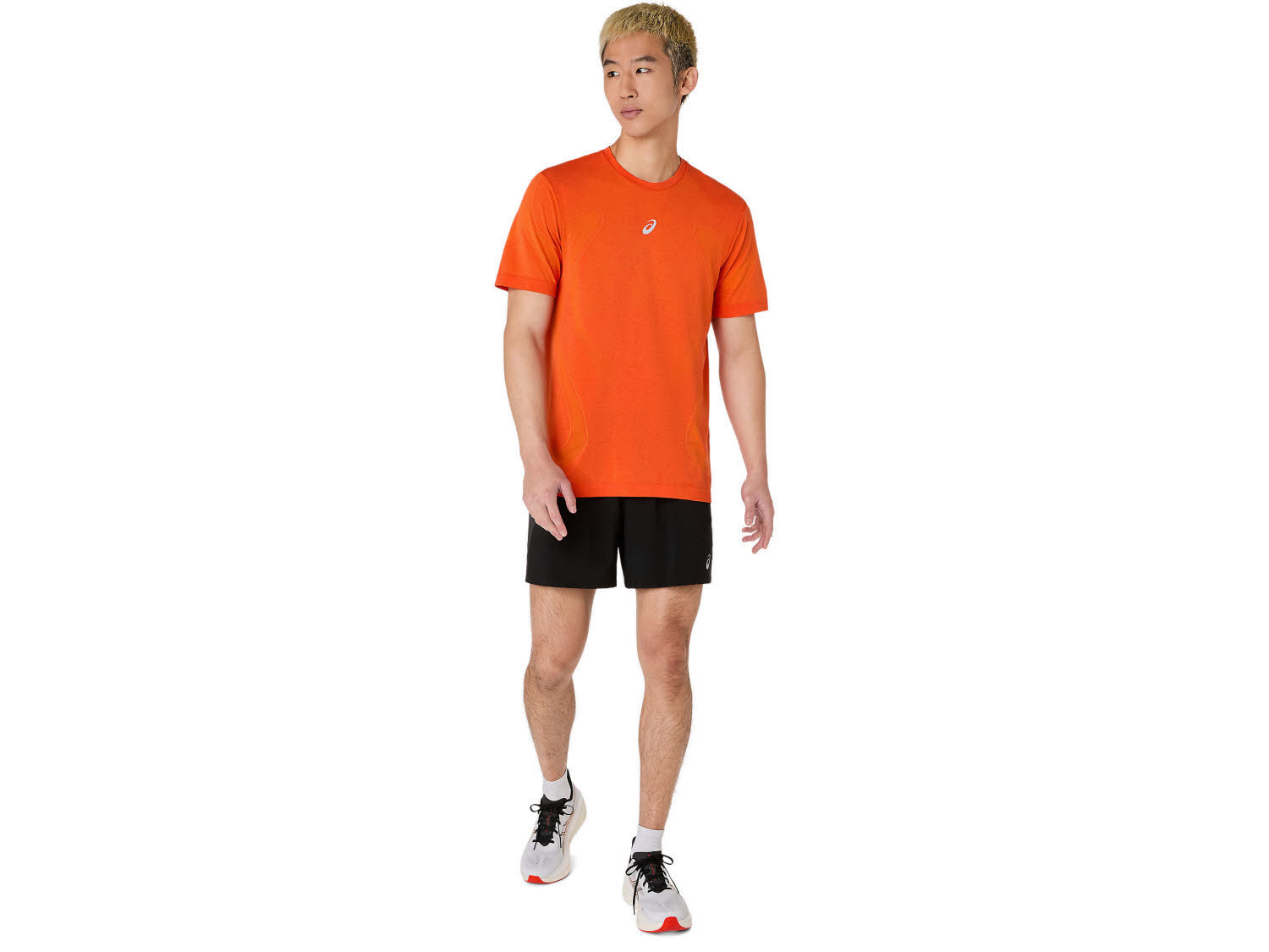 Asics ROAD SEAMLESS SS TOP Herren Lauftrikot T-Shirt orange