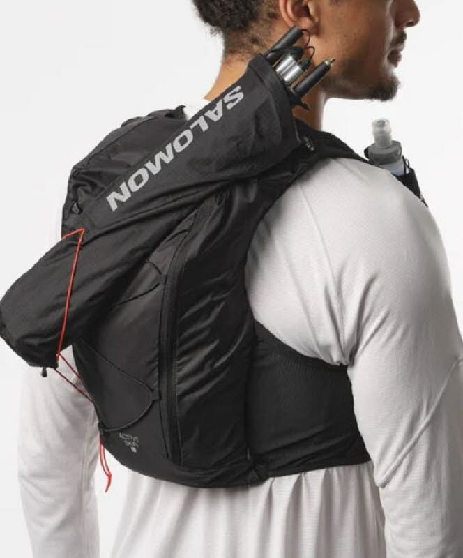 Salomon ACTIVE SKIN 8 Unisex Laufweste Laufrucksack Multifunktionsrucksack black/metal