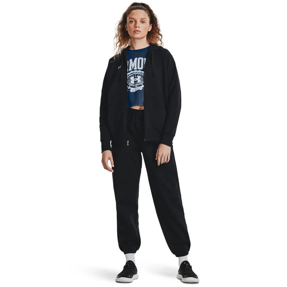 Under Armour UA RIVAL FLEECE FZ HOODIE Damen Kapuzenjacke Zip-Jacke schwarz