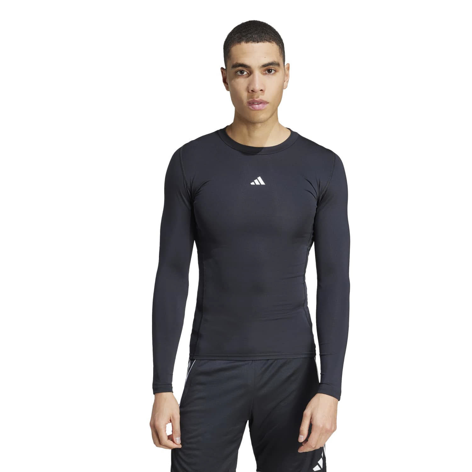 adidas TECHFIT Longsleeve Herren Langarmshirt Unterziehshirt schwarz