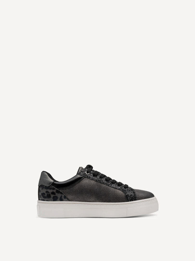 Tamaris Women Lace-up Damen Sneaker Low modisch pewter comb