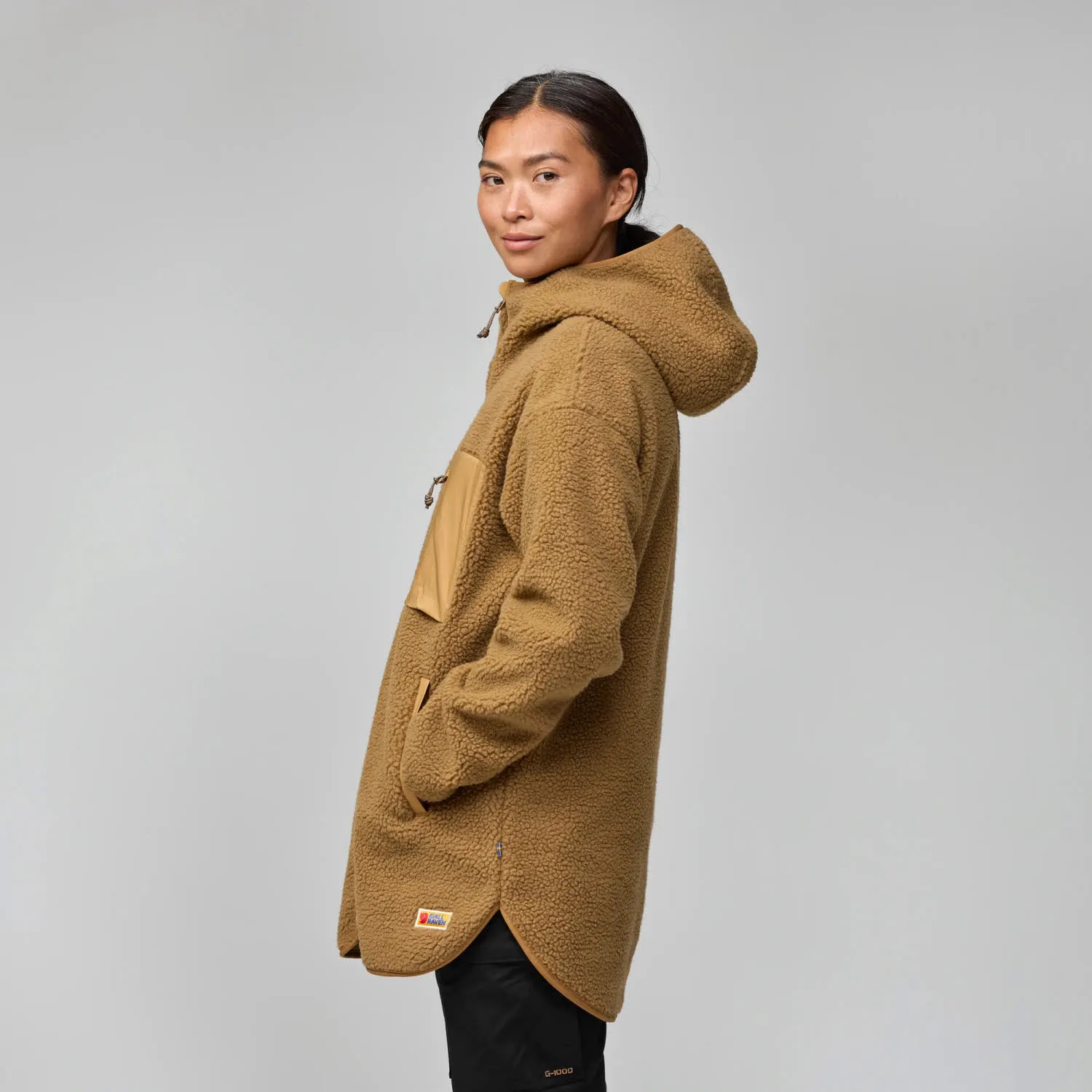 Fjällräven Vardag Pile Fleece Long W Damen Fleecejacke buckwheat brown