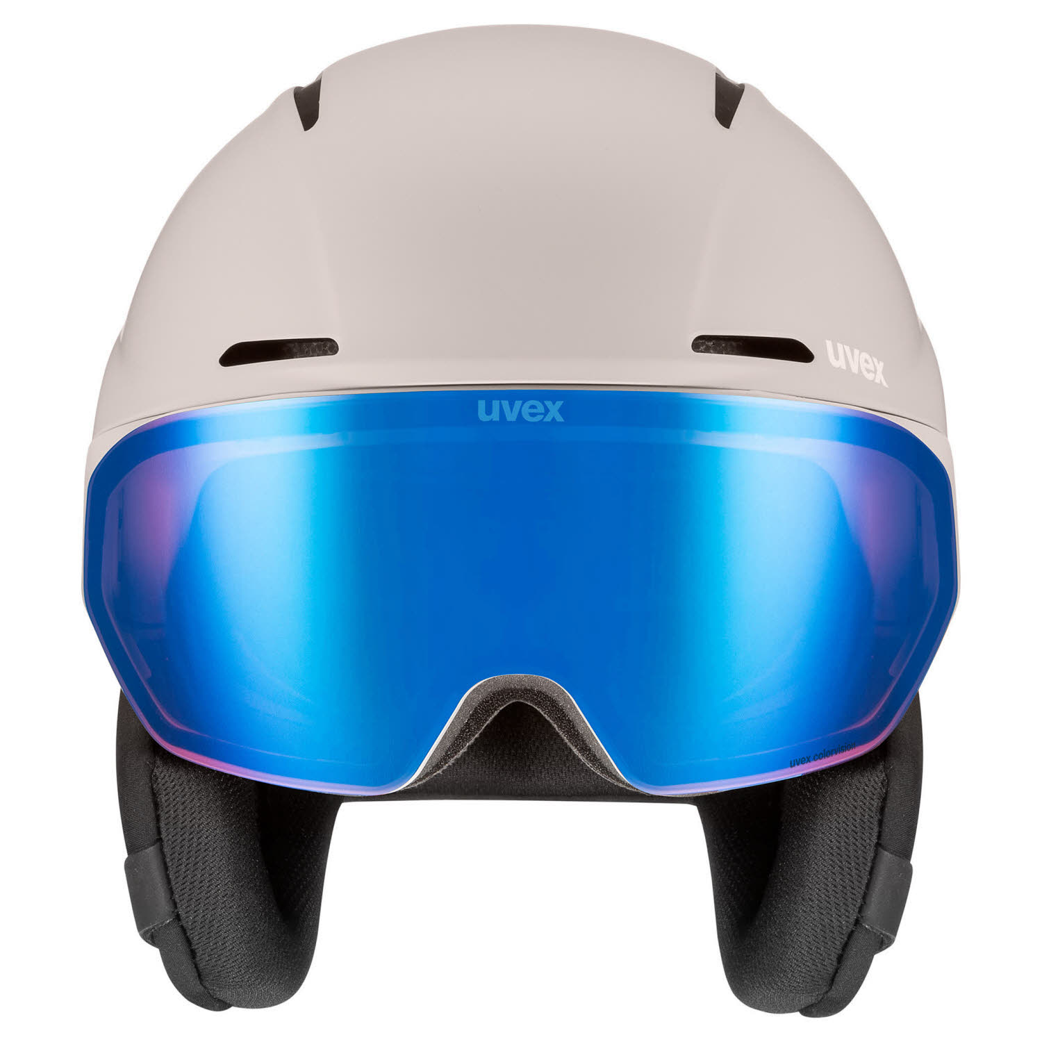 Uvex horizon CV Damen Skihelm Snowboardhelm Visierhelm warm grey matt