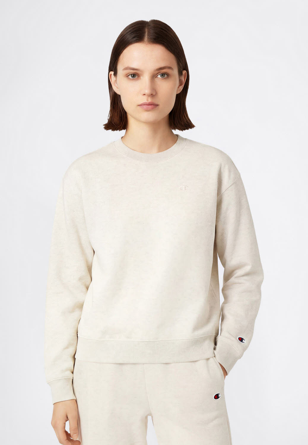 Champion CREWNECK Damen Sweatshirt beige