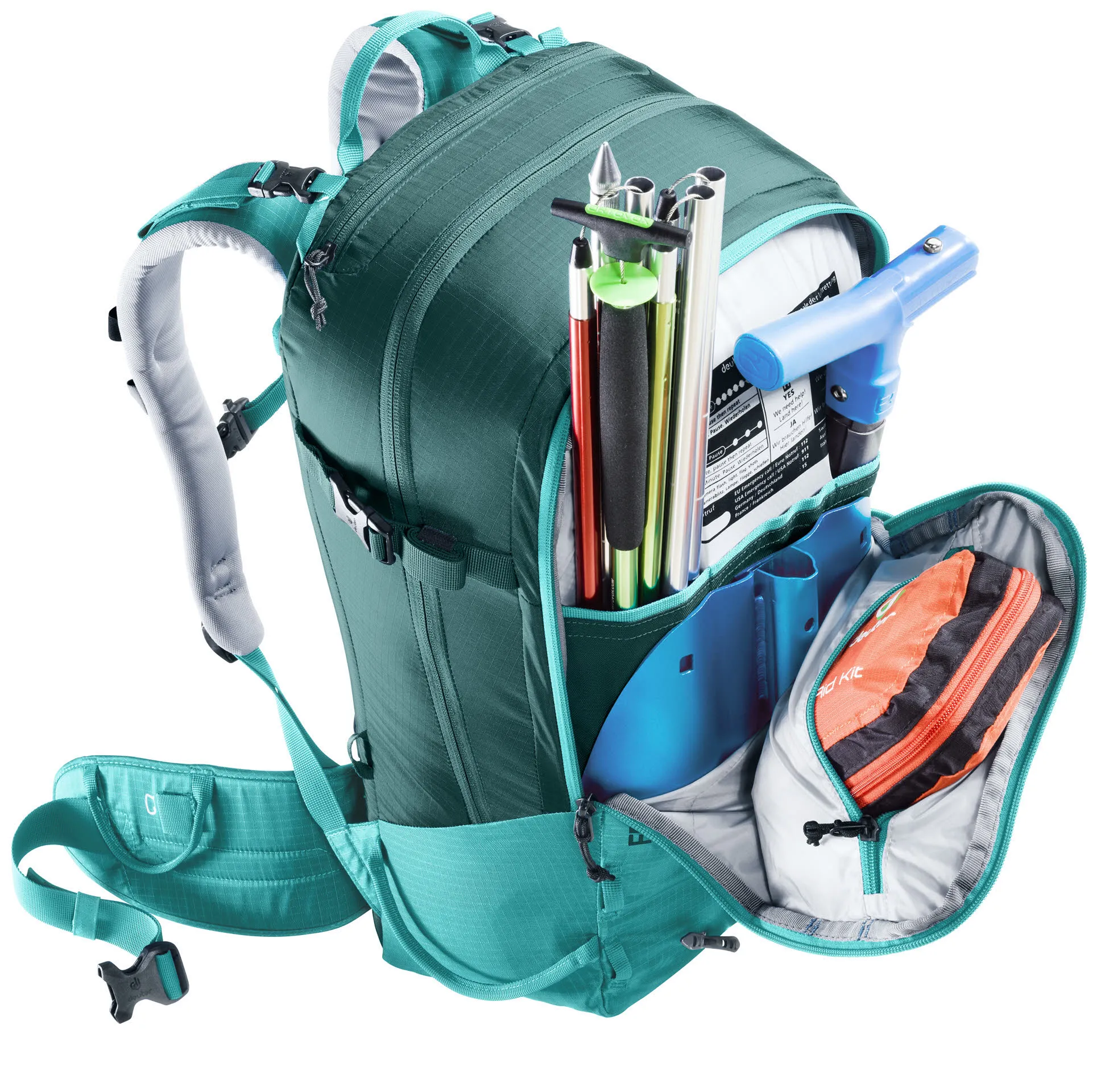 Deuter Freerider 28 SL Skitourenrucksack robust atmungsaktiv schneeabweisendes Material Blau