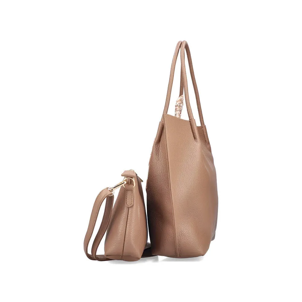 Rieker Damen Shopper Umhängetasche Handtasche braun