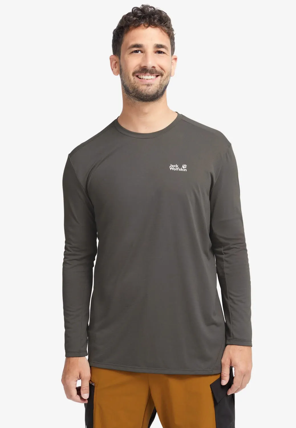 Jack Wolfskin PRELIGHT SUNCOOL LS M Herren Sweatshirt Longsleeve flint