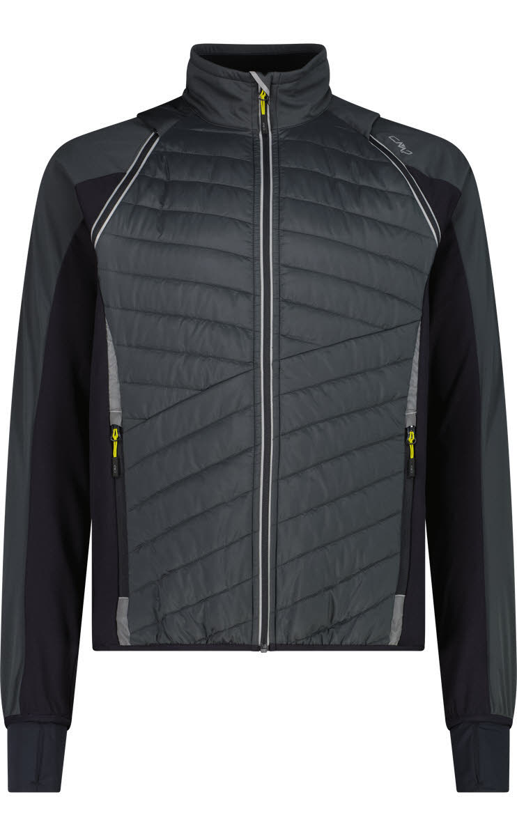 CMP MAN JACKET WITH DETACHABLE SLEEVES Herren Winterjacke abnehmbare Ärmel black pine