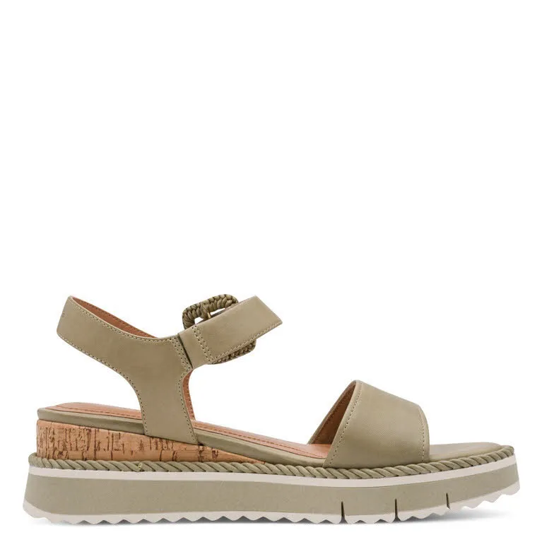 Tamaris Damen Sandalen Sandalette grün