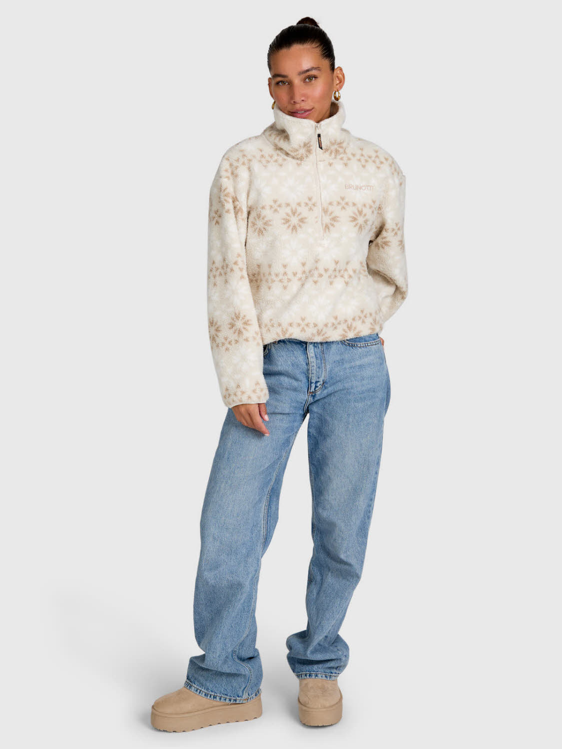 BRUNOTTI DA Rezan Urban Fleece Damen Fleecepulli grau