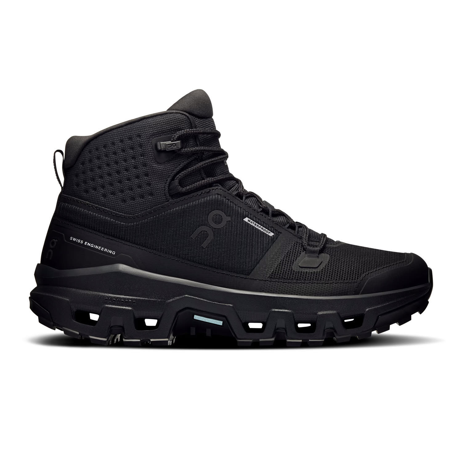 ON Cloudrock Mid WP Trekkingschuhe Wanderschuhe Damen schwarz