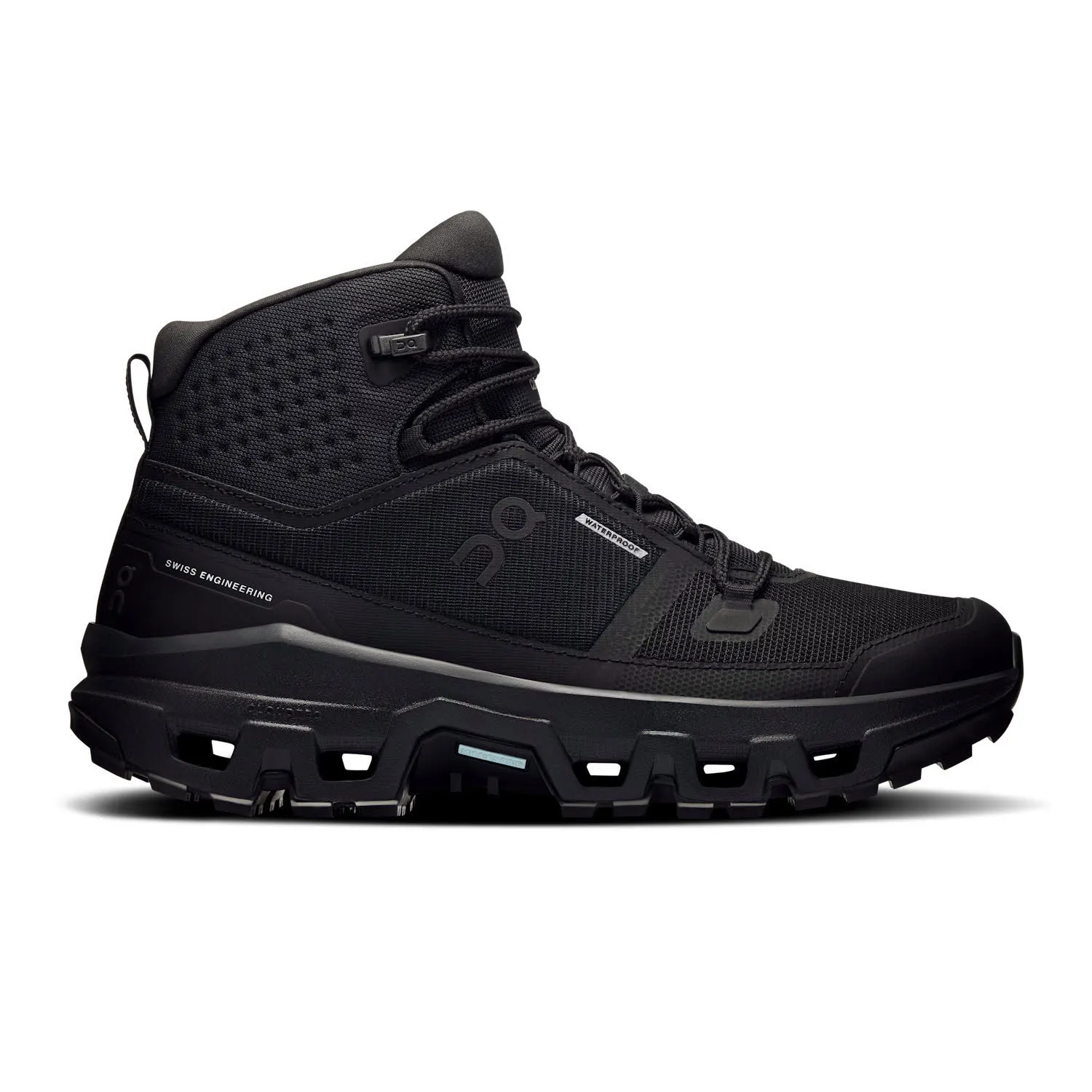 ON Cloudrock Mid WP Trekkingschuhe Wanderschuhe Damen schwarz