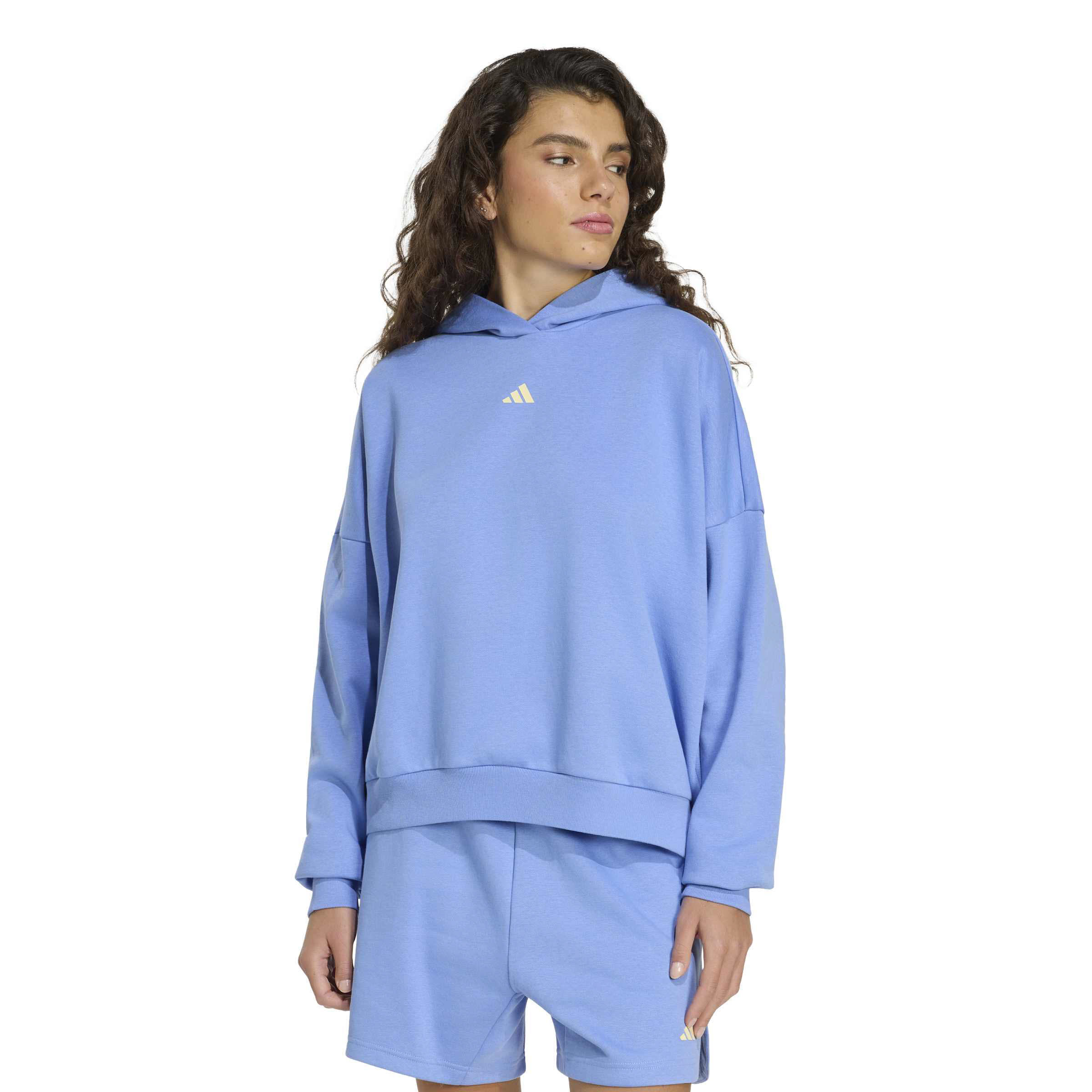 Adidas 3-STREIFEN STUDIO HOODIE Damen Hoodie blue fusion