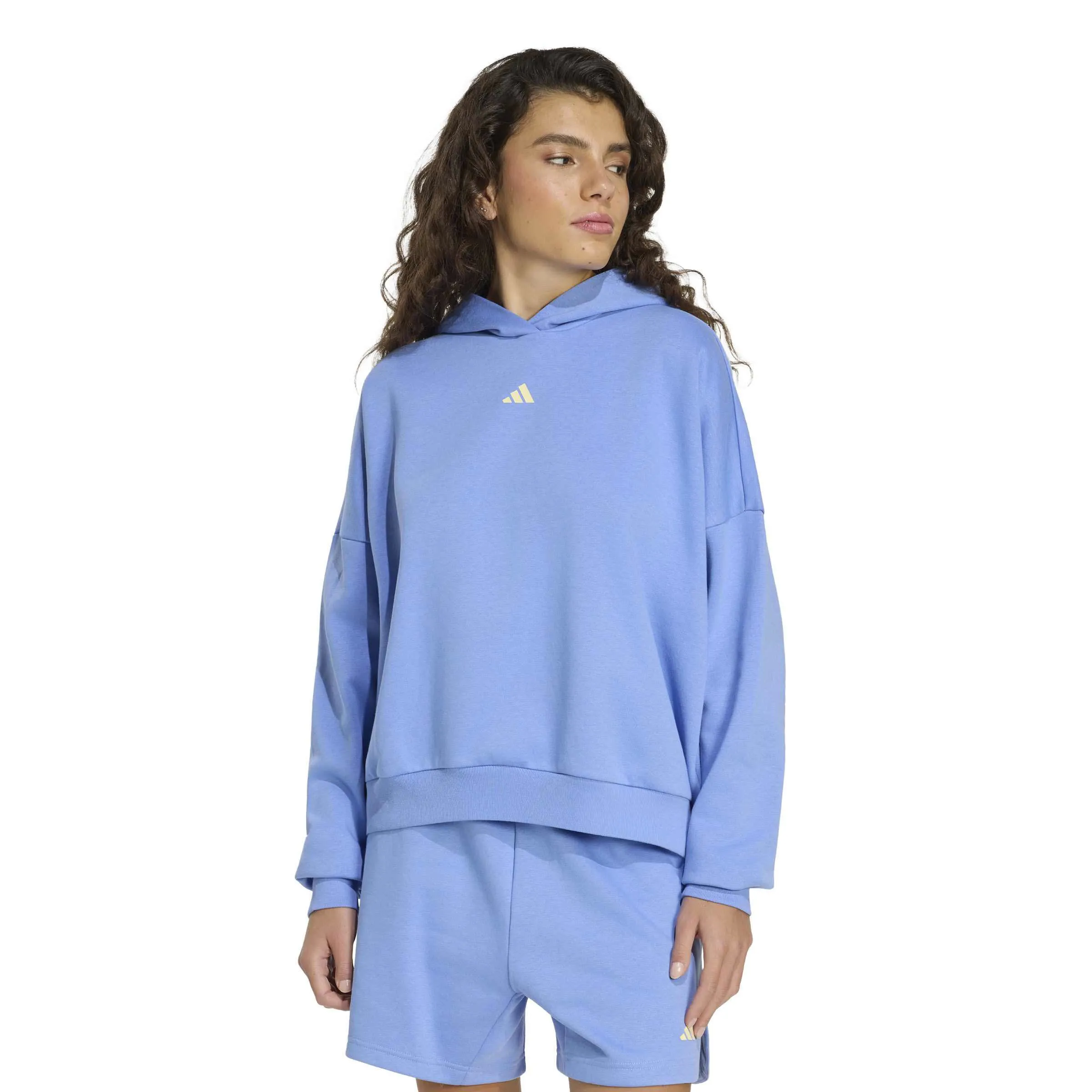 Adidas 3-STREIFEN STUDIO HOODIE Damen Hoodie blue fusion