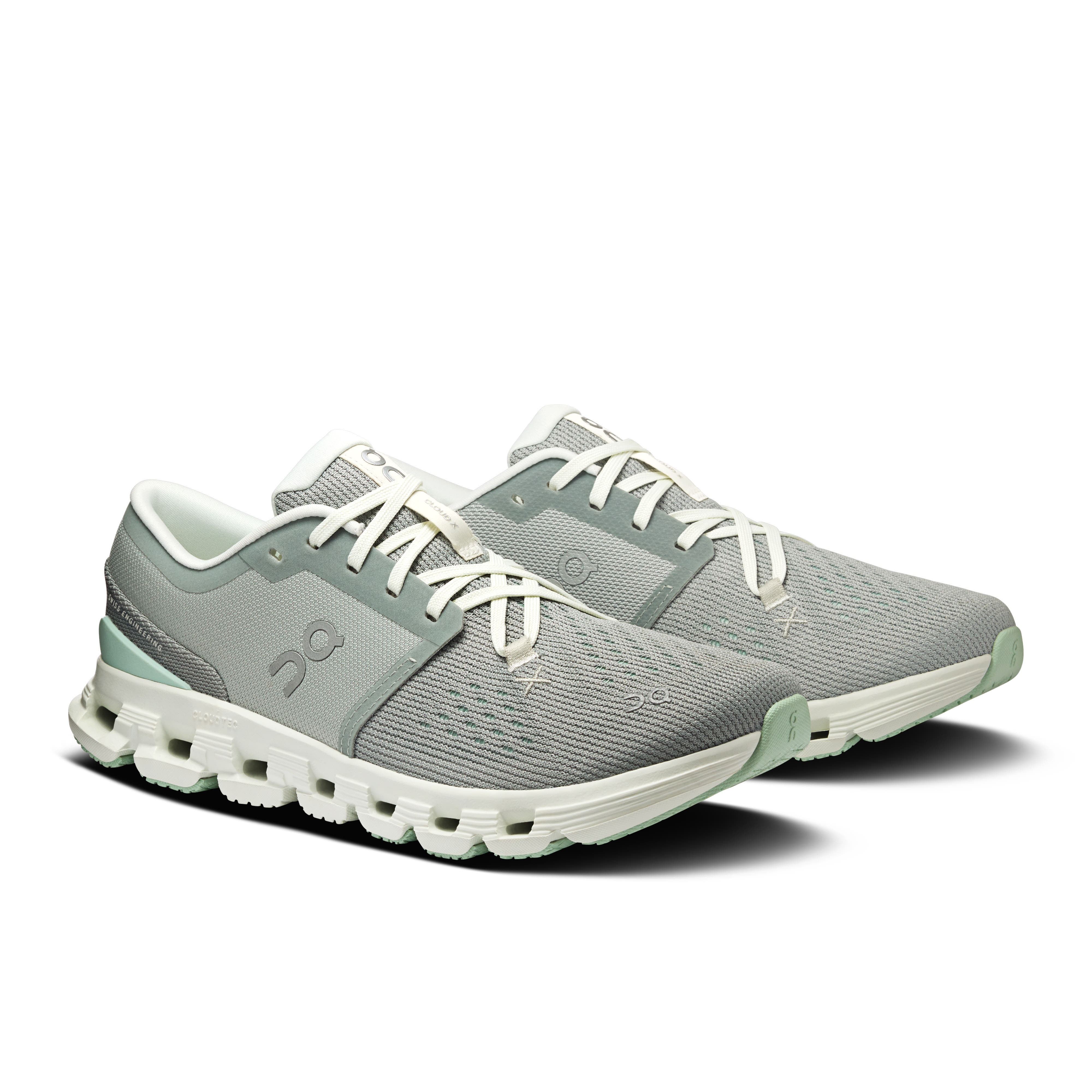 ON Cloud X 4 Damen Laufschuhe Joggingschuhe grün