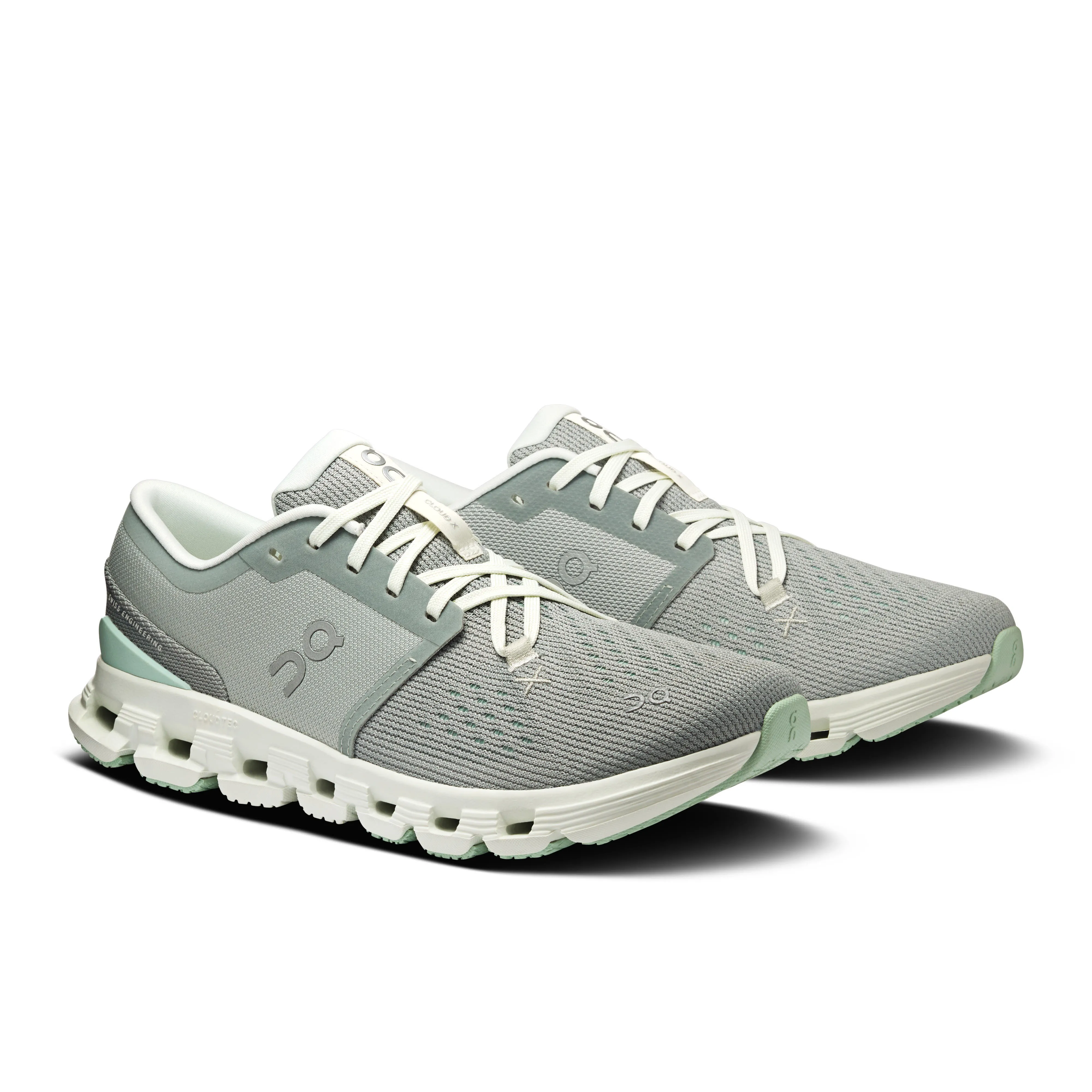 ON Cloud X 4 Damen Laufschuhe Joggingschuhe grün