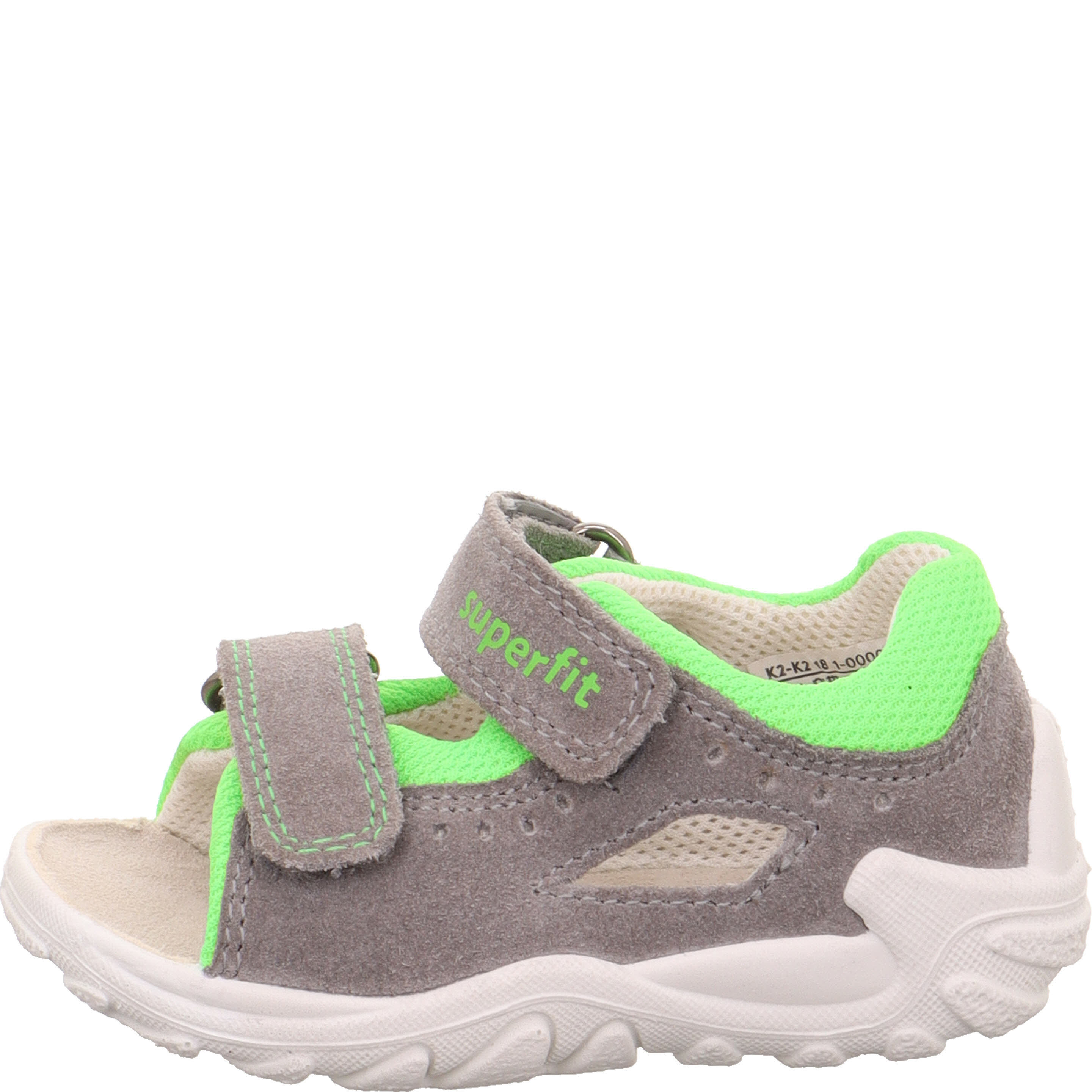 Superfit Kinder Sandale FLOW Grau/Hellgrün