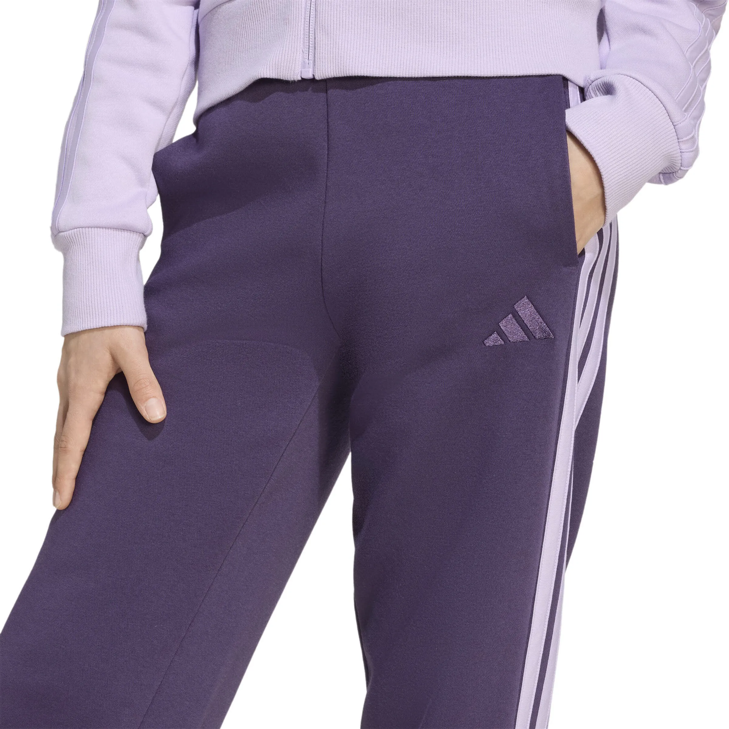 Adidas JG 3S FL TS 240 Mädchen Trainingsanzug Sportanzug lila