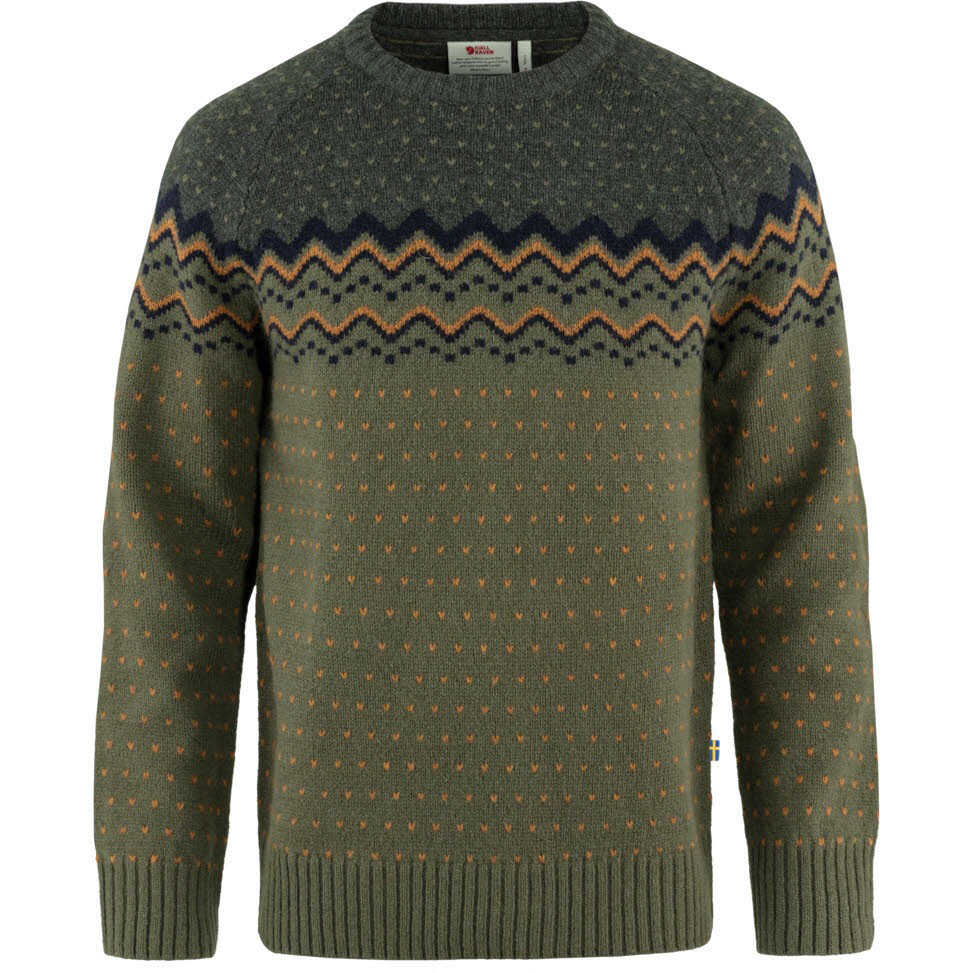 Fjällräven Övik Knit Sweater M Pullover Wollpullover Winterpullover Herren dunkelgrün NEU