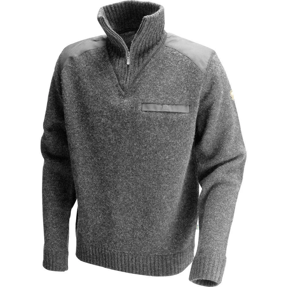 Fjällräven Koster Sweater Herren Strickpullover Midlayer dark grey NEU