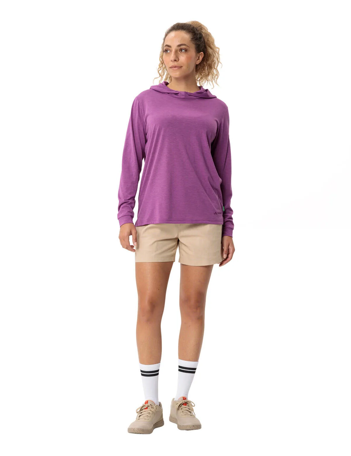 Vaude Women's Mineo LS Hoody Kapuzenpullover Damen lila