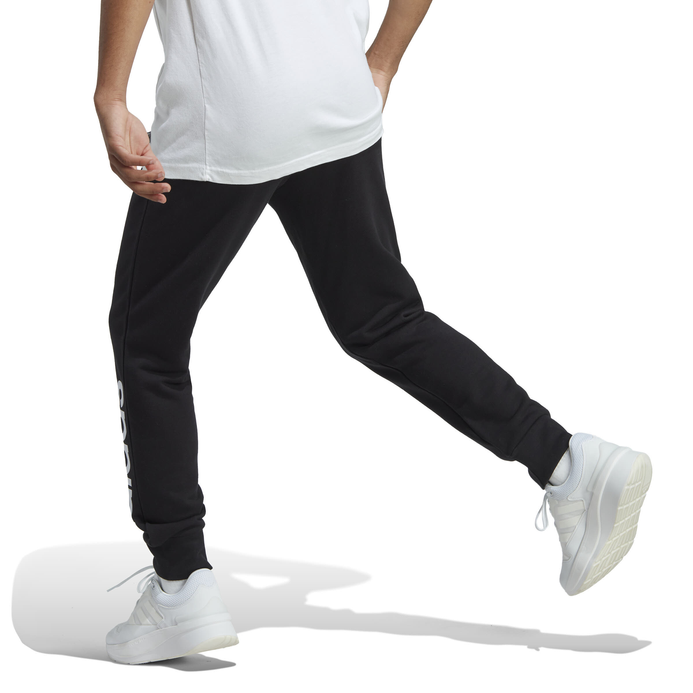 adidas Essentials French Terry Tapered Cuff Logo Jogginghose Herren schwarz