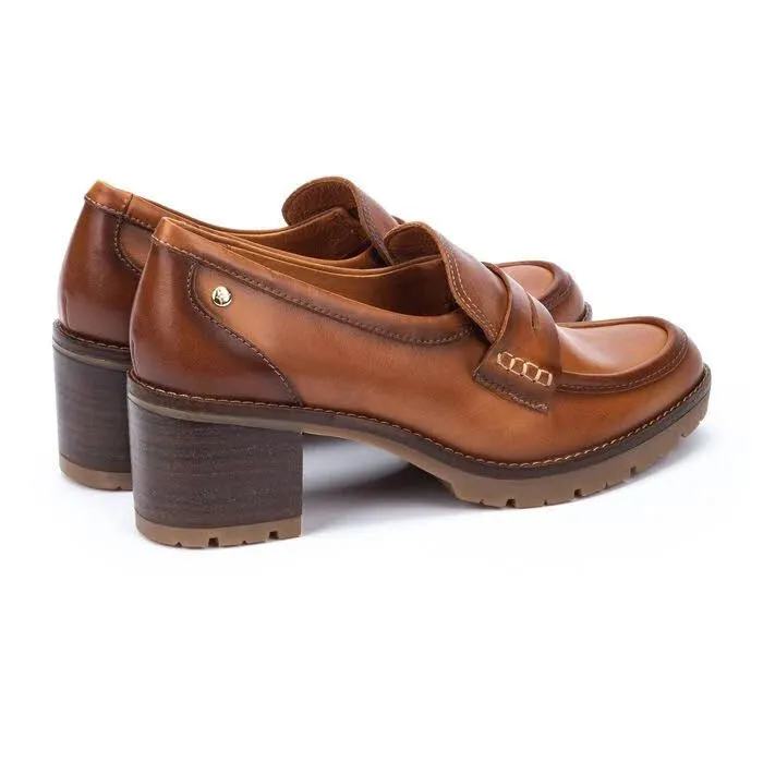 Pikkolinos LLanes Mokassin mit mittelhohem Absatz Damenschuh braun