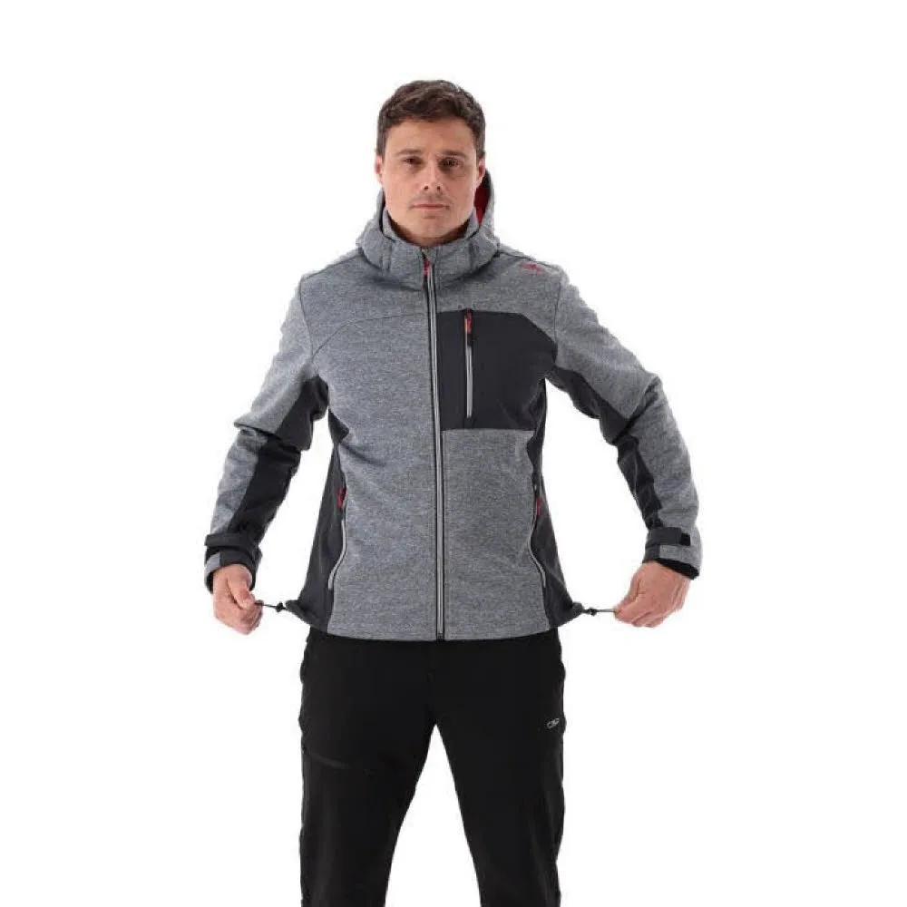 CMP MAN JACKET ZIP HOOD Outdoorjacke Herren grau
