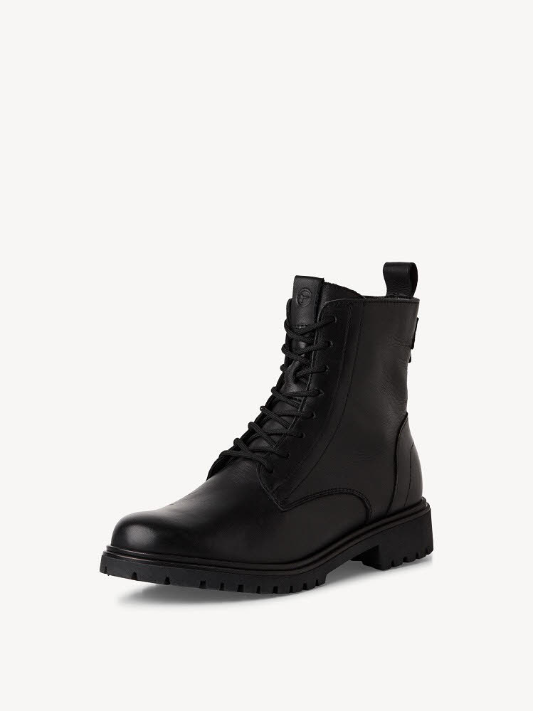 Tamaris Lederstiefeletten Damen Stiefel Modestiefel schwarz