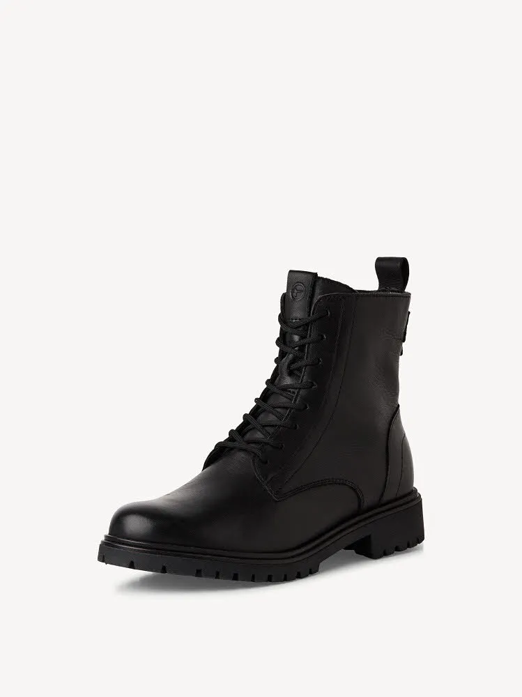 Tamaris Lederstiefeletten Damen Stiefel Modestiefel schwarz