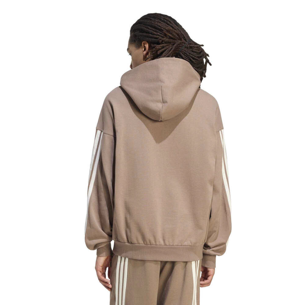 adidas KIT 3-STRIPES Herren Hoodie Kapuzenpullover khaki six/off-white