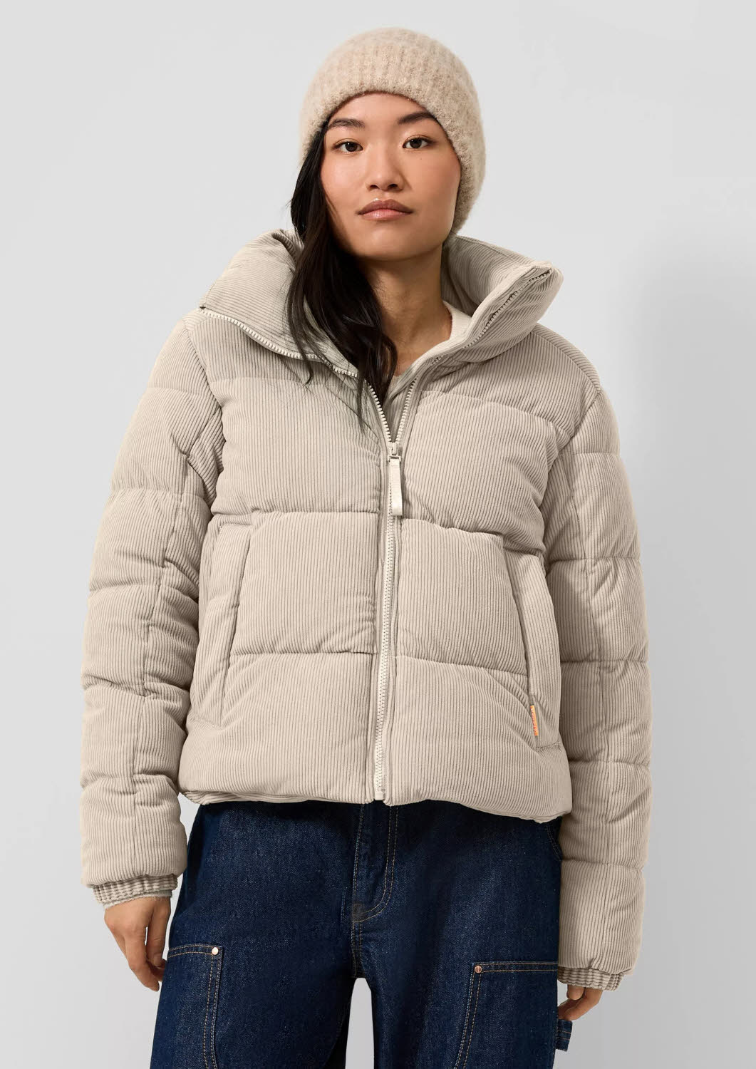S.Oliver Damen Pufferjacke Steppjacke beige