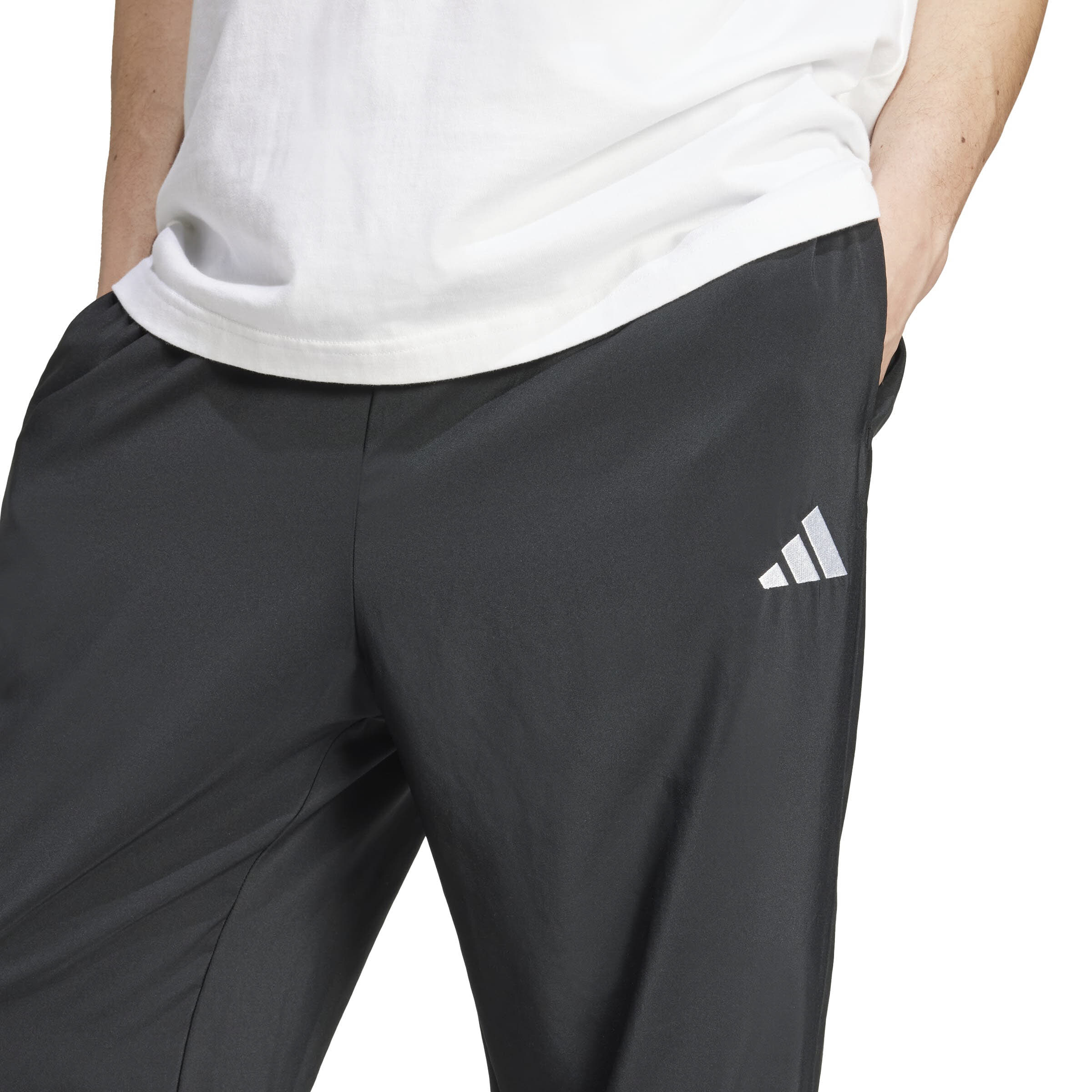 adidas Essentials Small Logo Open-Hem Stanford Hose Jogginghose Herren schwarz