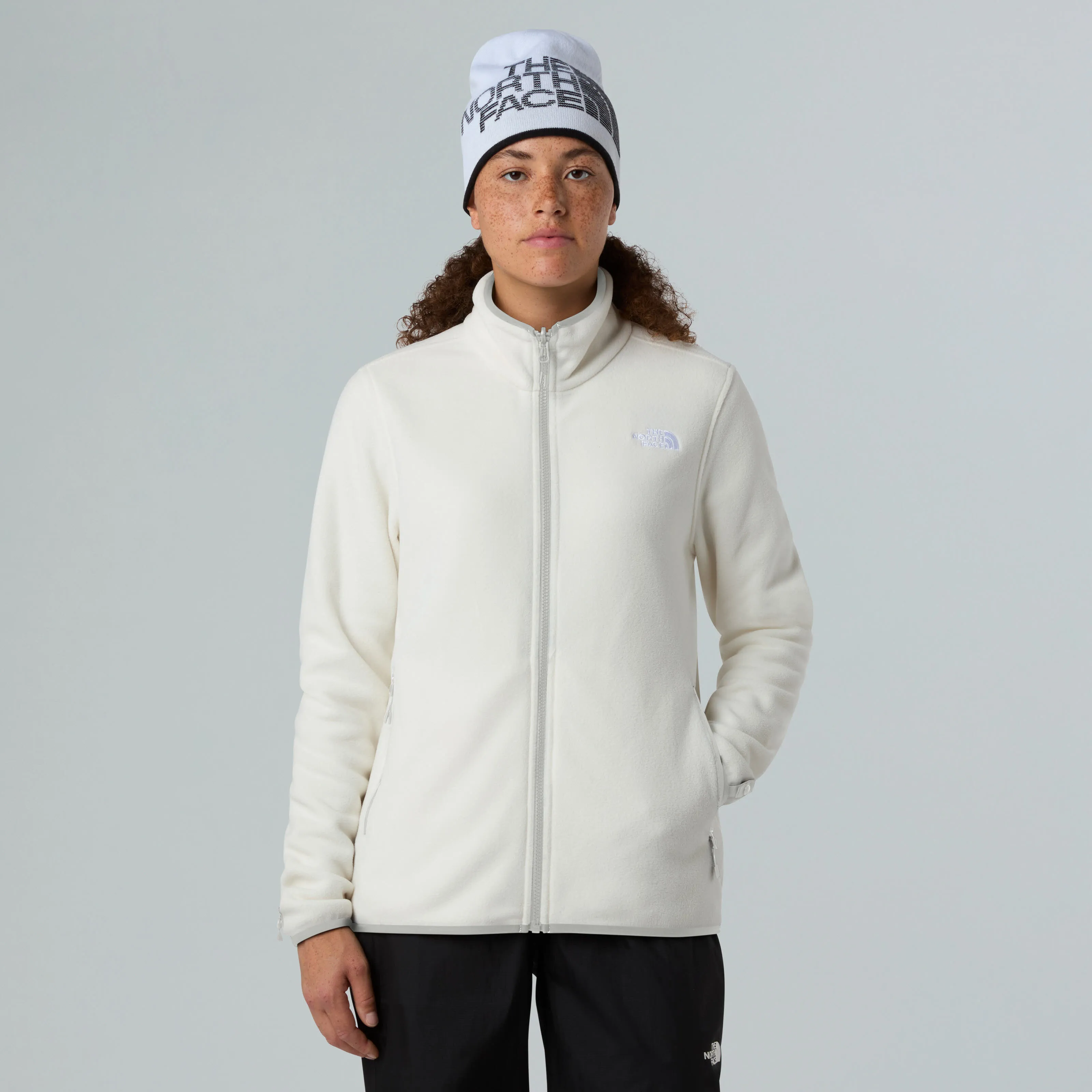 The North Face Glacier Fleece Damen Fleecejacke white dune